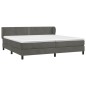 vidaXL Cama box spring con colchón terciopelo gris oscuro 200x200 cm vidaXL Cama box spring con colchón terciopelo gris oscuro 200x200 cm