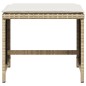 vidaXL Taburetes de jardín con cojines 4 uds ratán PE beige 41x41x36cm vidaXL Taburetes de jardín con cojines 4 uds ratán PE beige 41x41x36cm