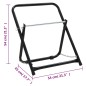 vidaXL Carrito de rollo de manguera acero negro 48 cm 45 kg vidaXL Carrito de rollo de manguera acero negro 48 cm 45 kg