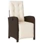vidaXL Set comedor para jardín 9 pzas y cojines ratán sintético marrón vidaXL Set comedor para jardín 9 pzas y cojines ratán sintético marrón