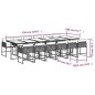 vidaXL Set comedor de jardín con cojines 13 pzas ratán sintético beige vidaXL Set comedor de jardín con cojines 13 pzas ratán sintético beige