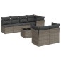 vidaXL Set de sofás de jardín 8 pzas y cojines ratán sintético gris vidaXL Set de sofás de jardín 8 pzas y cojines ratán sintético gris