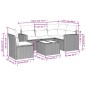 vidaXL Set de muebles de jardín 6 pzas y cojines ratán sintético gris vidaXL Set de muebles de jardín 6 pzas y cojines ratán sintético gris