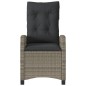 vidaXL Sillones reclinable jardín y cojines 2 uds ratán sintético gris