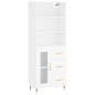 vidaXL Aparador alto madera contrachapada blanco 69,5x34x180 cm vidaXL Aparador alto madera contrachapada blanco 69,5x34x180 cm
