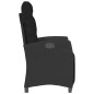 vidaXL Sillón reclinable de jardín con reposapiés ratán PE negro vidaXL Sillón reclinable de jardín con reposapiés ratán PE negro
