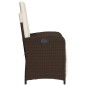 vidaXL Sillones reclinables jardín y reposapiés 2 uds ratán PE marrón vidaXL Sillones reclinables jardín y reposapiés 2 uds ratán PE marrón