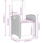 vidaXL Sillones reclinables jardín y reposapiés 2 uds ratán PE marrón vidaXL Sillones reclinables jardín y reposapiés 2 uds ratán PE marrón