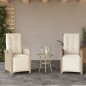vidaXL Sillones reclinables jardín con reposapiés 2 uds ratán PE beige vidaXL Sillones reclinables jardín con reposapiés 2 uds ratán PE beige