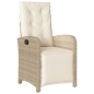 vidaXL Sillones reclinables jardín con reposapiés 2 uds ratán PE beige vidaXL Sillones reclinables jardín con reposapiés 2 uds ratán PE beige