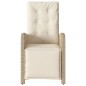 vidaXL Sillones reclinables jardín con reposapiés 2 uds ratán PE beige vidaXL Sillones reclinables jardín con reposapiés 2 uds ratán PE beige