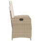 vidaXL Sillones reclinables jardín con reposapiés 2 uds ratán PE beige vidaXL Sillones reclinables jardín con reposapiés 2 uds ratán PE beige