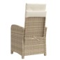 vidaXL Sillones reclinables jardín con reposapiés 2 uds ratán PE beige vidaXL Sillones reclinables jardín con reposapiés 2 uds ratán PE beige