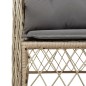 vidaXL Set comedor de jardín 7 pzas con cojines ratán sintético beige