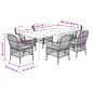 vidaXL Set comedor de jardín 7 pzas con cojines ratán sintético beige