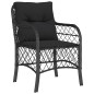 vidaXL Set de comedor de jardín 7 pzas y cojines ratán sintético negro vidaXL Set de comedor de jardín 7 pzas y cojines ratán sintético negro