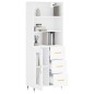 vidaXL Aparador alto madera contrachapada blanco 69,5x34x180 cm vidaXL Aparador alto madera contrachapada blanco 69,5x34x180 cm
