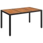vidaXL Set de comedor de jardín 7 pzas y cojines ratán sintético negro vidaXL Set de comedor de jardín 7 pzas y cojines ratán sintético negro