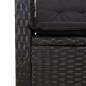 vidaXL Set de comedor de jardín 7 pzas y cojines ratán sintético negro vidaXL Set de comedor de jardín 7 pzas y cojines ratán sintético negro