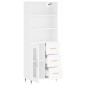 vidaXL Aparador alto madera contrachapada blanco 69,5x34x180 cm vidaXL Aparador alto madera contrachapada blanco 69,5x34x180 cm