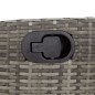 vidaXL Set comedor de jardín 5 piezas con cojines ratán sintético gris vidaXL Set comedor de jardín 5 piezas con cojines ratán sintético gris