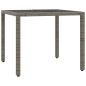 vidaXL Set comedor de jardín 5 piezas con cojines ratán sintético gris vidaXL Set comedor de jardín 5 piezas con cojines ratán sintético gris