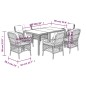 vidaXL Set comedor jardín 7 pzas y cojines ratán sintético gris vidaXL Set comedor jardín 7 pzas y cojines ratán sintético gris