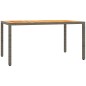 vidaXL Set comedor de jardín 5 piezas con cojines ratán sintético gris vidaXL Set comedor de jardín 5 piezas con cojines ratán sintético gris