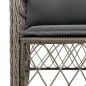 vidaXL Set comedor de jardín 5 piezas con cojines ratán sintético gris vidaXL Set comedor de jardín 5 piezas con cojines ratán sintético gris