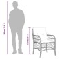 vidaXL Set comedor de jardín 5 piezas con cojines ratán sintético gris vidaXL Set comedor de jardín 5 piezas con cojines ratán sintético gris
