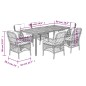vidaXL Set comedor jardín 7 pzas y cojines ratán sintético gris vidaXL Set comedor jardín 7 pzas y cojines ratán sintético gris