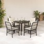 vidaXL Set de muebles jardín 5 pzas con cojines ratán sintético negro vidaXL Set de muebles jardín 5 pzas con cojines ratán sintético negro