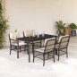 vidaXL Set de muebles jardín 5 pzas con cojines ratán sintético negro