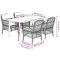 vidaXL Set de muebles jardín 5 pzas con cojines ratán sintético negro