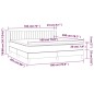 vidaXL Cama box spring con colchón terciopelo gris oscuro 180x200 cm vidaXL Cama box spring con colchón terciopelo gris oscuro 180x200 cm