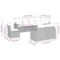 vidaXL Set de sofás de jardín 8 pzas y cojines ratán sintético gris vidaXL Set de sofás de jardín 8 pzas y cojines ratán sintético gris