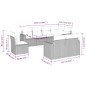 vidaXL Set sofás de jardín 8 piezas y cojines ratán sintético marrón vidaXL Set sofás de jardín 8 piezas y cojines ratán sintético marrón