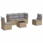 vidaXL Juego de sofás jardín con cojines 6 pzas ratán sintético beige vidaXL Juego de sofás jardín con cojines 6 pzas ratán sintético beige