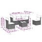 vidaXL Juego de sofás jardín con cojines 6 pzas ratán sintético beige vidaXL Juego de sofás jardín con cojines 6 pzas ratán sintético beige
