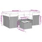 vidaXL Set de comedor de jardín 7 pzas y cojines ratán sintético negro vidaXL Set de comedor de jardín 7 pzas y cojines ratán sintético negro