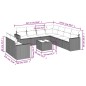 vidaXL Set de sofás de jardín 10 pzas cojines ratán sintético negro vidaXL Set de sofás de jardín 10 pzas cojines ratán sintético negro