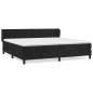 vidaXL Cama box spring con colchón terciopelo negro 200x200 cm vidaXL Cama box spring con colchón terciopelo negro 200x200 cm