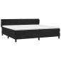 vidaXL Cama box spring con colchón terciopelo negro 200x200 cm vidaXL Cama box spring con colchón terciopelo negro 200x200 cm