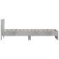 vidaXL Estructura de cama cabecero luces LED gris hormigón 75x190 cm