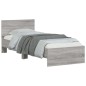 vidaXL Estructura de cama cabecero luces LED gris Sonoma 75x190 cm