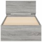 vidaXL Estructura de cama cabecero luces LED gris Sonoma 75x190 cm