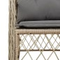 vidaXL Set comedor de jardín 5 pzas con cojines ratán sintético beige