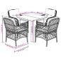 vidaXL Set comedor de jardín 5 pzas con cojines ratán sintético beige
