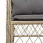 vidaXL Set comedor de jardín 5 pzas con cojines ratán sintético beige vidaXL Set comedor de jardín 5 pzas con cojines ratán sintético beige
