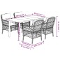 vidaXL Set comedor de jardín 5 pzas con cojines ratán sintético beige vidaXL Set comedor de jardín 5 pzas con cojines ratán sintético beige